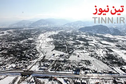 تصاویر هوایی از مناطق روستایی و ییلاقی مازندارن پس از بارش سنگین برف