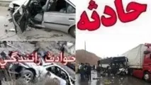 مصدومیت 6 مسافر در برخورد مینی‌بوس با گاردریل در شهریار