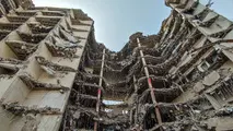 گزارش تصویری/ ریزش ساختمان ۱۰ طبقه متروپل - آبادان