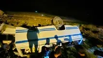 ۶ فوتی و ۱۲ مصدوم در حادثه سقوط مینی بوس در گردنه چری 