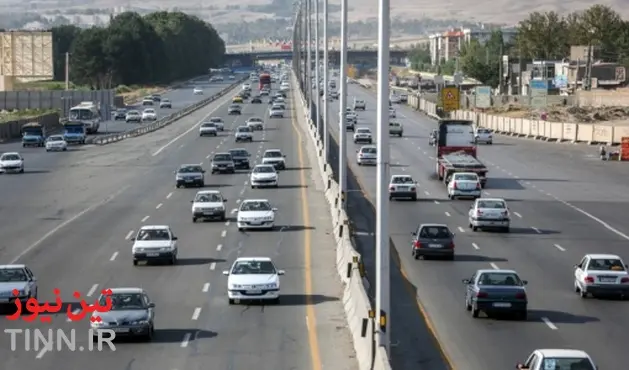 جدول وضعیت ترافیک لحظه‌ای راه‌های اصلی و فرعی استان تهران - ۱