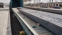 بارگیری اولین محموله صادراتی شمش آهن کارخانه فولاد کرمان