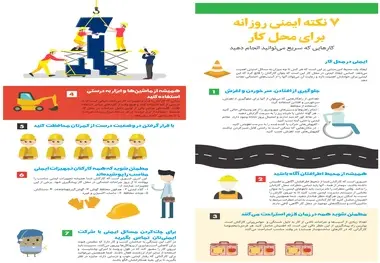 7 نکته ایمنی روزانه برای محل کار