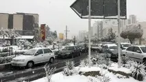 برف پاییزی، تهران را قفل کرد