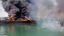 بندر صادراتی ماهشهر آتش گرفت