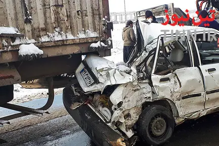 تصادف زنجیره‌ای ۳۰ خودرو در محور سبزوار - نیشابور
