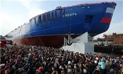 روسیه بزرگ‌ترین کشتی یخ‌شکن اتمی جهان را به آب انداخت