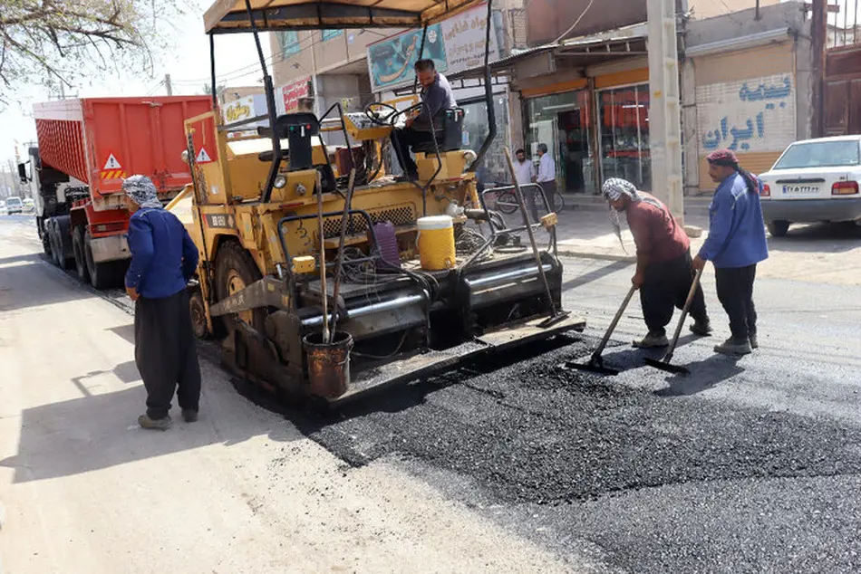 آغاز عملیات آسفالت ریزی کمربندی کوت نواصر