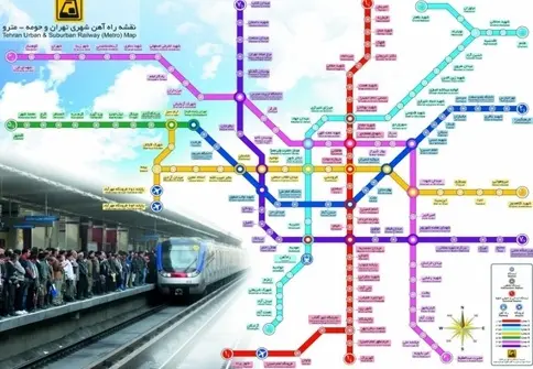 نقشه کامل خطوط 11 گانه مترو تهران پس از ساخت کامل