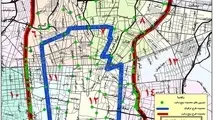 نقشه جدید محدوده طرح ترافیک تهران