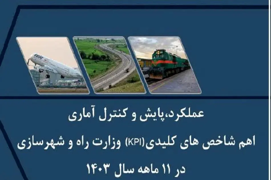 عملکرد ریلی در گزارش 11 ماهه 1403 وزارت راه و شهرسازی