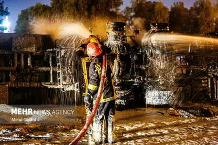 آتش سوزی تانکر