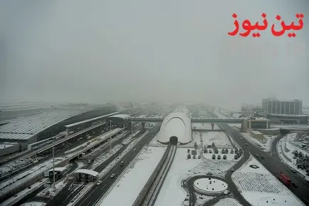 یک روز برفی در شهر فرودگاهی امام خمینی (ره)