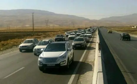 ترافیک در اتوبان زنجان - قزوین و زنجان - تبریز 