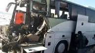 کشته و مجروح شدن 7نفر در تصادف اتوبوس با یک تریلی در محور سرخه- آرادان