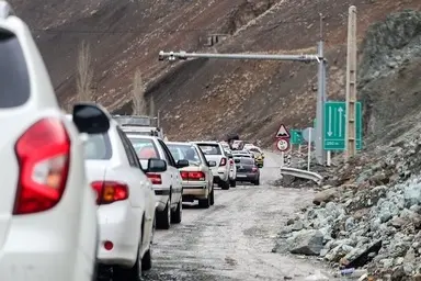 ترافیک در محور جنوب به شمال جاده چالوس 