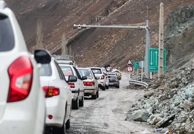 ترافیک در محور جنوب به شمال جاده چالوس 