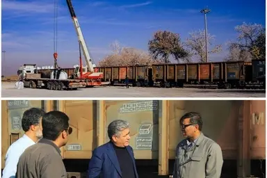 آغاز نخستین بارگیری ۱۵۰ هزار تن سیمان صادراتی در ایستگاه سواریان قم‌