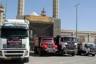 فیلم|  بیش از ۵۷۰۰ کامیون در خدمت موکب‌ داران