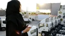فیلم| غوغای یک دختر کامیون باز در صنف رانندگان کامیون