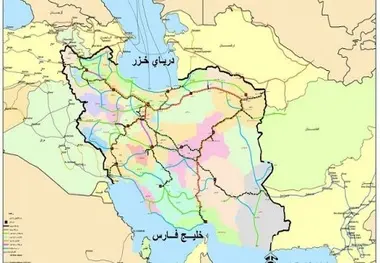 نقشه خطوط ریلی کشور