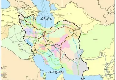 نقشه خطوط ریلی کشور