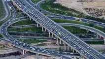 جدول وضعیت ترافیک لحظه‌ای راه‌های اصلی و فرعی استان تهران -۱