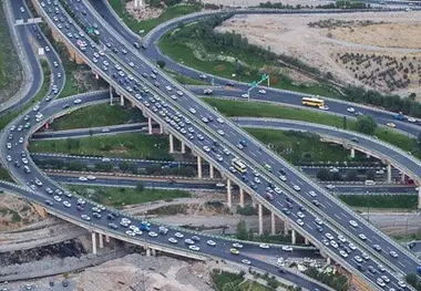 جدول وضعیت ترافیک لحظه‌ای راه‌های اصلی و فرعی استان تهران-۲