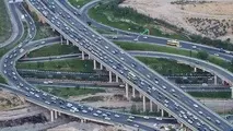 جدول وضعیت ترافیک لحظه‌ای راه‌های اصلی و فرعی استان تهران -۱