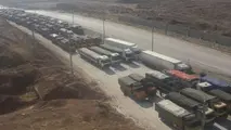 عکس| بلاتکلیفی 500 کامیون‌ حامل سیب‌زمینی در مرز پرویزخان