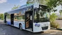 حرکت اولین اتوبوس تمام برقی ایران در خیابان‌های تهران 