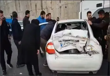 تصادف زنجیره ای شیرگاه