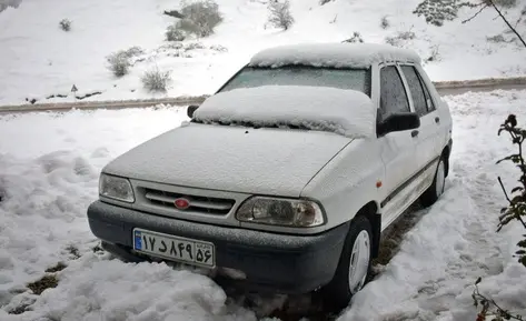 بارش برف در گردنه حیران