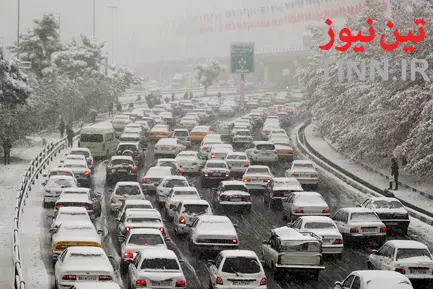 برف و ترافیک تهران