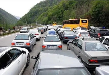 ترافیک سنگین در محور چالوس و آزادراه تهران - شمال