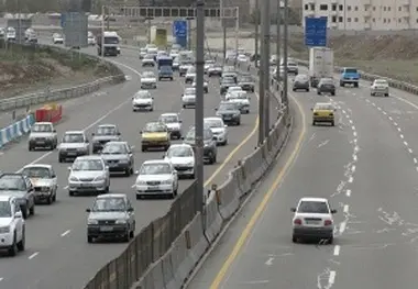 ترافیک نیمه سنگین در محور شهریار-تهران
