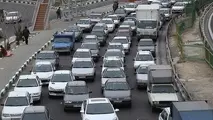 ترافیک سنگین در جاده‌های استان تهران