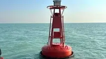 تعویض بویه حادثه دیده در کانال دسترسی بندر بوشهر
