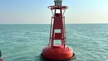تعویض بویه حادثه دیده در کانال دسترسی بندر بوشهر