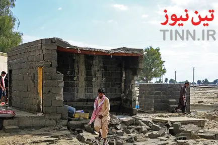 مناطق سیل زده جاسک