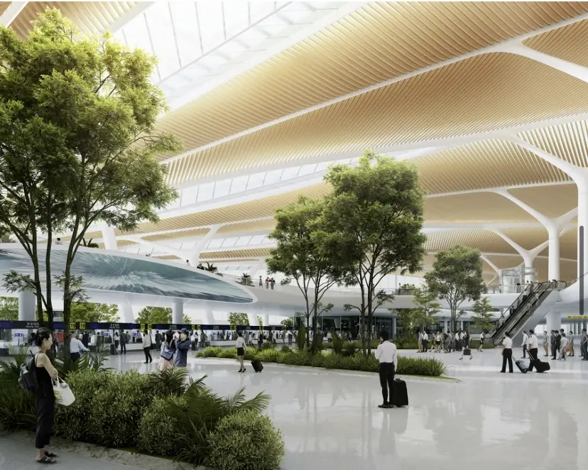 ساخت باغ فرودگاه در چین