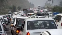 ترافیک سنگین در جاده چالوس و هراز / انسداد مسیر جنوب به شمال کندوان