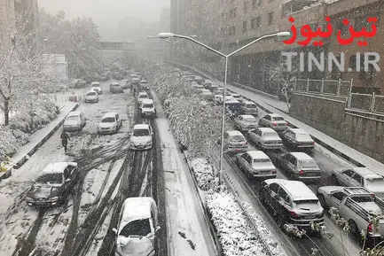 برف و ترافیک تهران