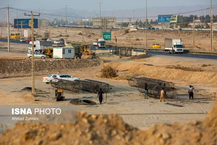 گزارش تصویری اجرای پروژه آزادراه شهید سلیمانی قم  (5)