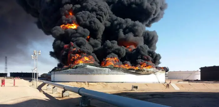 Second fire limits storage capacity at Libyan oil port