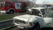 فیلم تصادف زنجیره ای چند کامیون و خودروی سواری