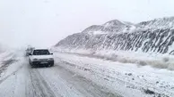  بارش برف سبب لغزندگی جاده کرج - چالوس شد