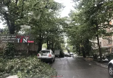 (تصاویر) برف بهاری کرج را سفیدپوش کرد