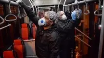 ضدعفونی کردن اتوبوس‌های تهران 