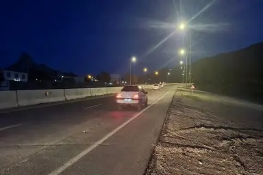 بهره برداری از سیستم روشنایی گردنه مروارید در جاده کامیاران سنندج 